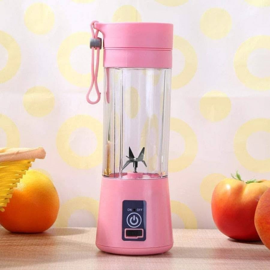 Portable Juicer Blender with 6-Blade, USB Rechargeable, Personal Smoothie Maker, Protein Shake Mixer, Built-In Bottle, for Home, Travel and Gymnastics