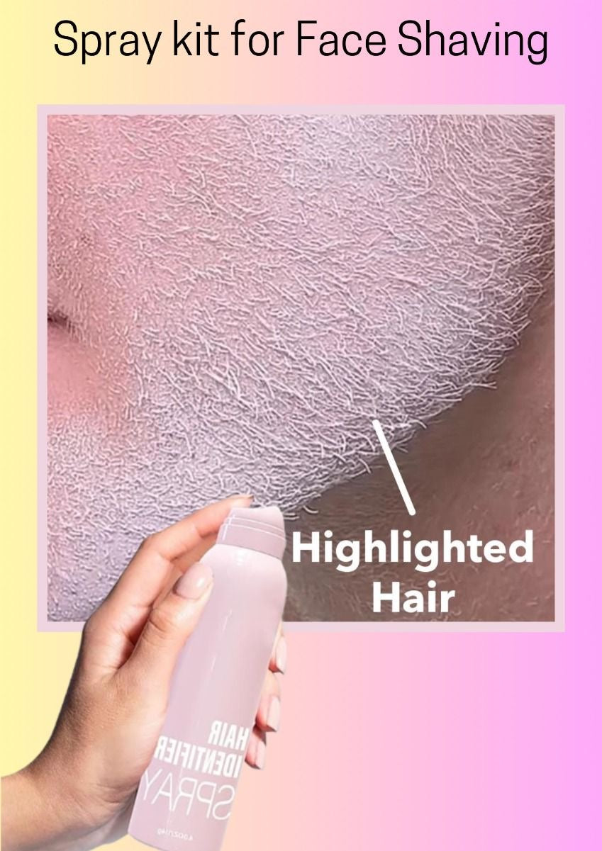 Hair Identifier Spray for Shaving With 4 Pcs Razor, Moisturizing Skin Care Dermaplaner Spray, Body Face Hair Removal for Women