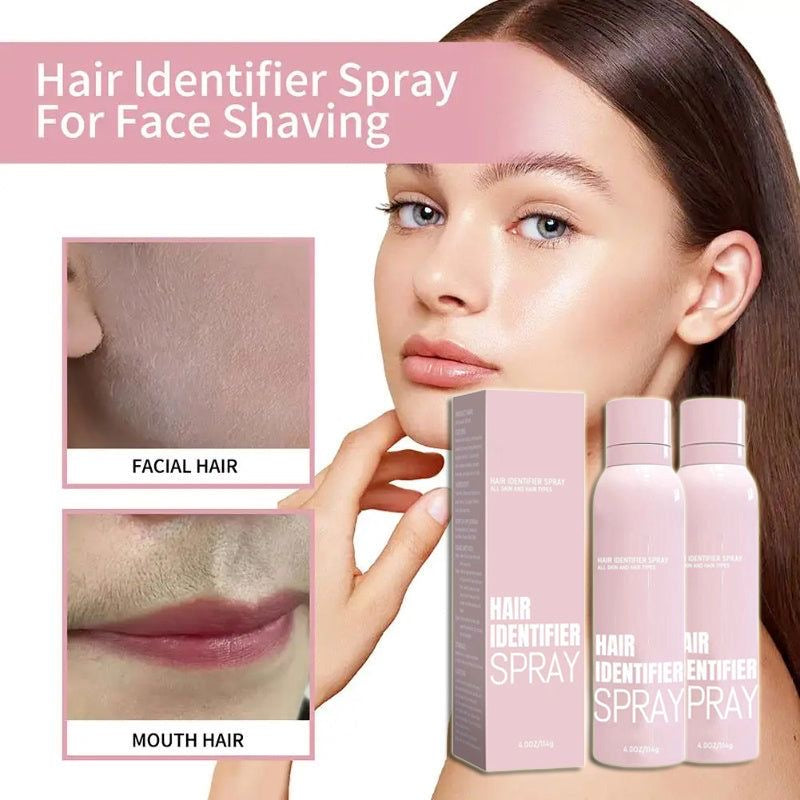 Hair Identifier Spray for Shaving With 4 Pcs Razor, Moisturizing Skin Care Dermaplaner Spray, Body Face Hair Removal for Women
