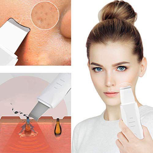 Ultrasonic Facial Skin Scrubber – Deep Pore Cleanser & Blackhead Remover | Lifting & Hydrating Beauty Device