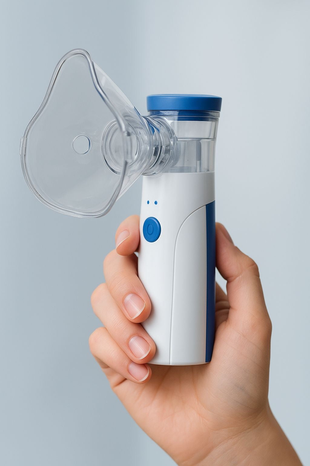 Portable Mesh Nebulizer for Adults and Kids, Mini Handheld Ultrasonic Inhaler, Wireless, Low-Noise, with Respiratory Mask