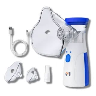 Portable Mesh Nebulizer for Adults and Kids, Mini Handheld Ultrasonic Inhaler, Wireless, Low-Noise, with Respiratory Mask
